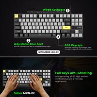 Gambar NYK Nemesis SABER MKN-02 REMOVEABLE Mechanical Gaming Keyboard - Black-Grey, Blue dari GGSTORESBY Kota Surabaya 4 Tokopedia