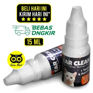 Obat Tetes Telinga Kucing Ear Cleans 15ml Obat Tetes Telinga Kucing Cat Kitten Adult Anabul Iritasi Infeksi Gatal Cairan Pembersih Penghilang Kotoran Ear Mites Telinga Kucing