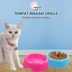 Mangkok makan kucing / tempat makan kucing single / mangkok anjing