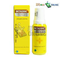 Gambar BETADINE ANTISEPTIC SOLUTION 15ML dari Apotek Ganevo Antapani Kota Bandung 1 Tokopedia