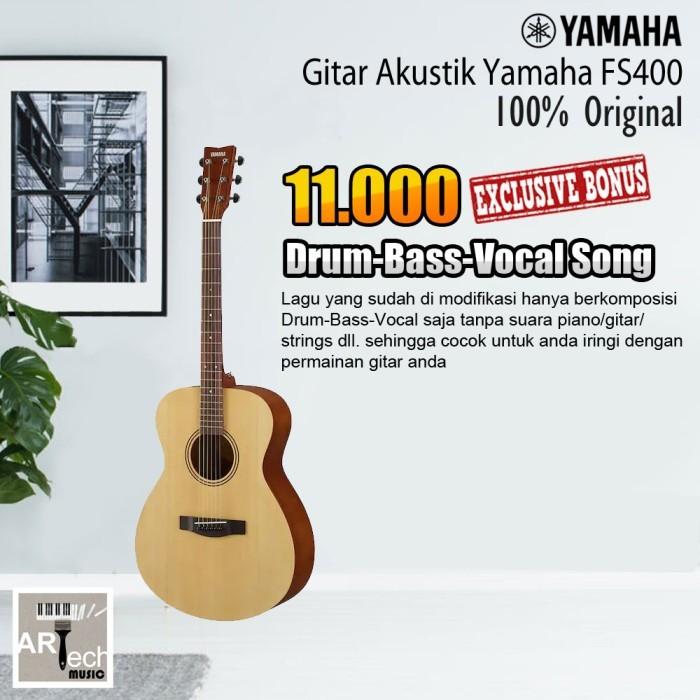 Gambar Gitar Akustik Yamaha FS400 Original / FS 400 Acoustic Guitar - Natural Satin dari Artech Music Kota Bekasi 3 Tokopedia