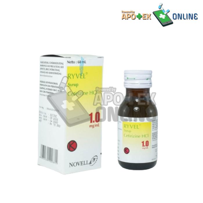 RIVEL SYRUP 60ML/CETIRIZINE/GATAL/ALERGI/PILEK