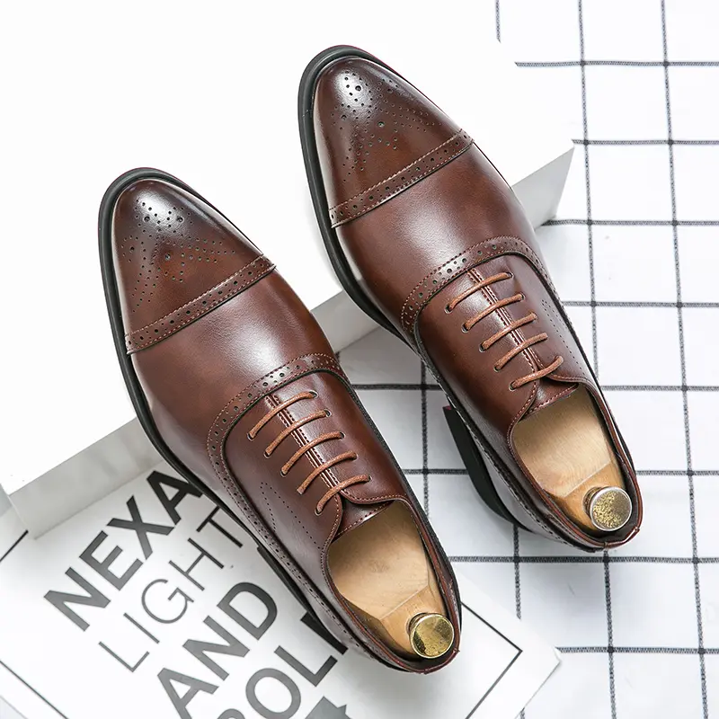 Italian man shoe Business Men's Leather Shoes Men's Pointed Wedding