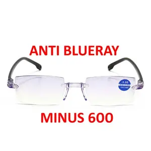 Kacamata Frameless Minus Plus Pria Wanita Miopi Rabun Dekat Siap Pakai