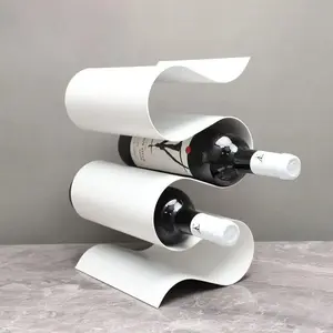 Tempat Botol Wine Minimalis Premium / The Crease Sculpture 3504