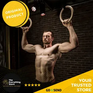 Gymnastic Ring | Kayu dan Tali Sangat Tebal Import Super TES