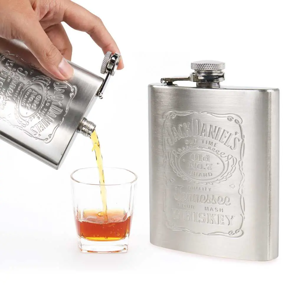 Flask Botol Minum Wine Classic Liquor Stainless Steel 7oz - H-7