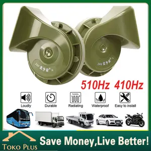 24v Klakson Mobil Siput Super Keras High Grade Car Horn Waterproof