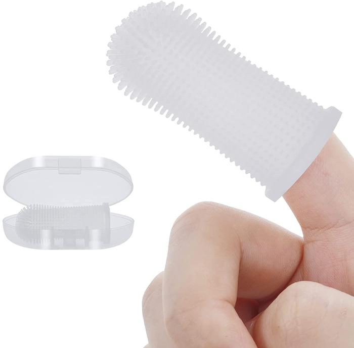 Gambar Sikat Gigi Jari Anjing Kucing Silikon Pet Finger Toothbrush - AL21 dari Cupang Guppy Kingdom Kota Tangerang Tokopedia