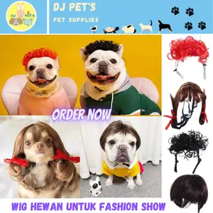 wig anjing dan wig kucing kostum rambut palsu hewan PET4052
