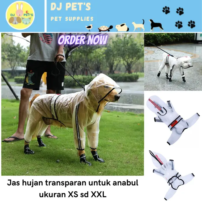 baju anjing dan baju kucing jaket jas hujan untuk hewan anabul