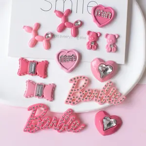 535 Pin Sandal Barbye Min Pink Hiasan Sendal Sepatu Lubang Charms