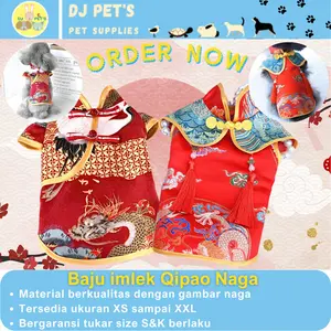 baju imlek anjing kucing baju cheongsam anjing kucing baju anjing imle