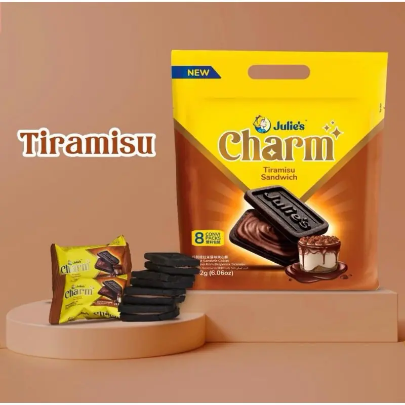 Julies Charm Tiramisu Sandwich Biscuit Julies Charm Double Chocolate Sandwich Biscuit 172g 2