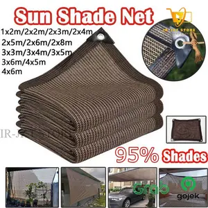 Sun Shade Sail /Terpal Jaring Sinar Matahari sunshade mobil Rumah Outdoor Matahari Kanopi Penutup Sinar Matahari 95%