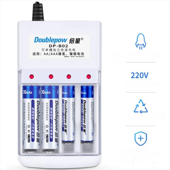 Gambar Charger Baterai Rechargeable AA AAA 4 Slot + 4pc Baterai - DP-B02 dari Powerplus Indonesia Kab. Tangerang Tokopedia