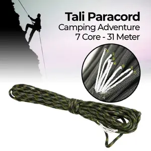 Tali Paracord Camping Adventure 7 Core 5mm 31 Meter