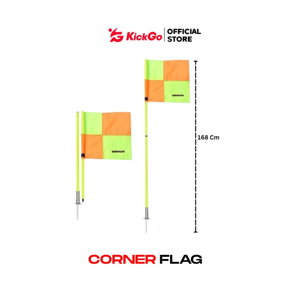 KickGo Bendera Corner Sepak Pojok Sepakbola Futsal Base Mangkok Dan Base Paku