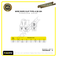 Gambar Wire Rope Clip / Klem Seling Kuku Macan SS 304 6mm POWERTEC Bulldog dari powertec id Kota Administrasi Jakarta Pusat 3 Tokopedia