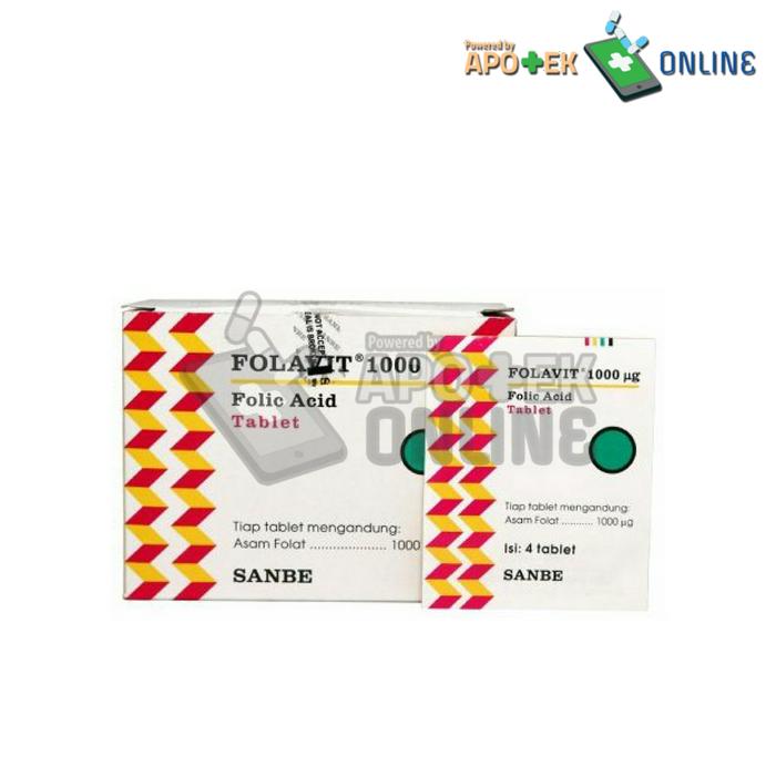 FOLAVIT 1000 MCG STRIP 4 TABLET