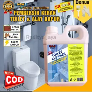 NEW RAJS TOILET CLEANER PORSELEN CAIRAN PEMBERSIH NODA KERAK KAMAR MANDI /kloset/WASTAFEL/ ALAT DAPUR/KERAN /TOILET/LUMUT TOREN 1 LITER