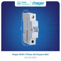 Gambar MCB Hager 40 Ampere 40a 1 Phase 1  Pole 6kA - MU140A dari Hager Indonesia Kota Administrasi Jakarta Barat 3 Tokopedia