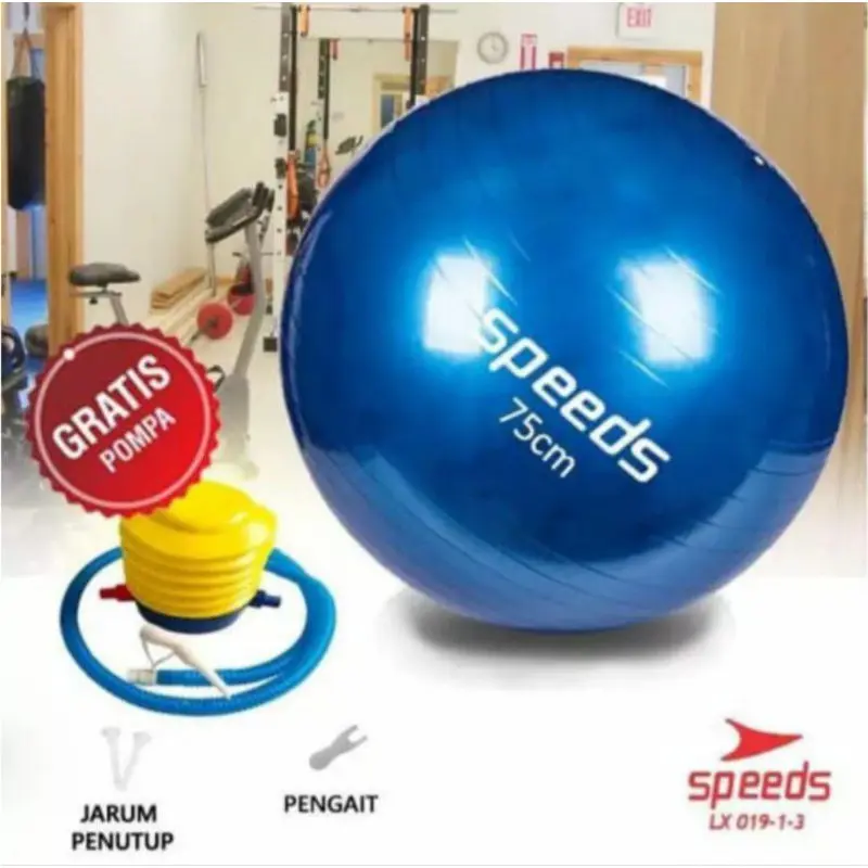 BOLA YOGA/GYMBALL FITNESS SPEEDS 55CM, 65CM, 75CM FREE POMPA TERMURAH