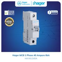 Gambar MCB Hager 40 Ampere 40a 1 Phase 1  Pole 6kA - MU140A dari Hager Indonesia Kota Administrasi Jakarta Barat 2 Tokopedia