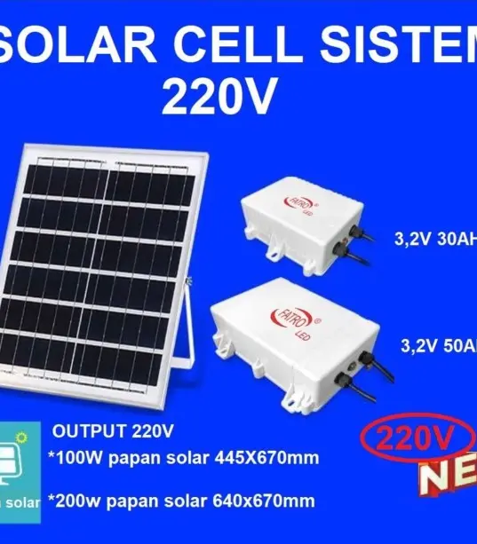 Fatro Sollar Cell Power Tenaga Surya Papan Sollar Cell + Inveter Sistem Solar Module 200 Watt / 1000 Watt output 220V