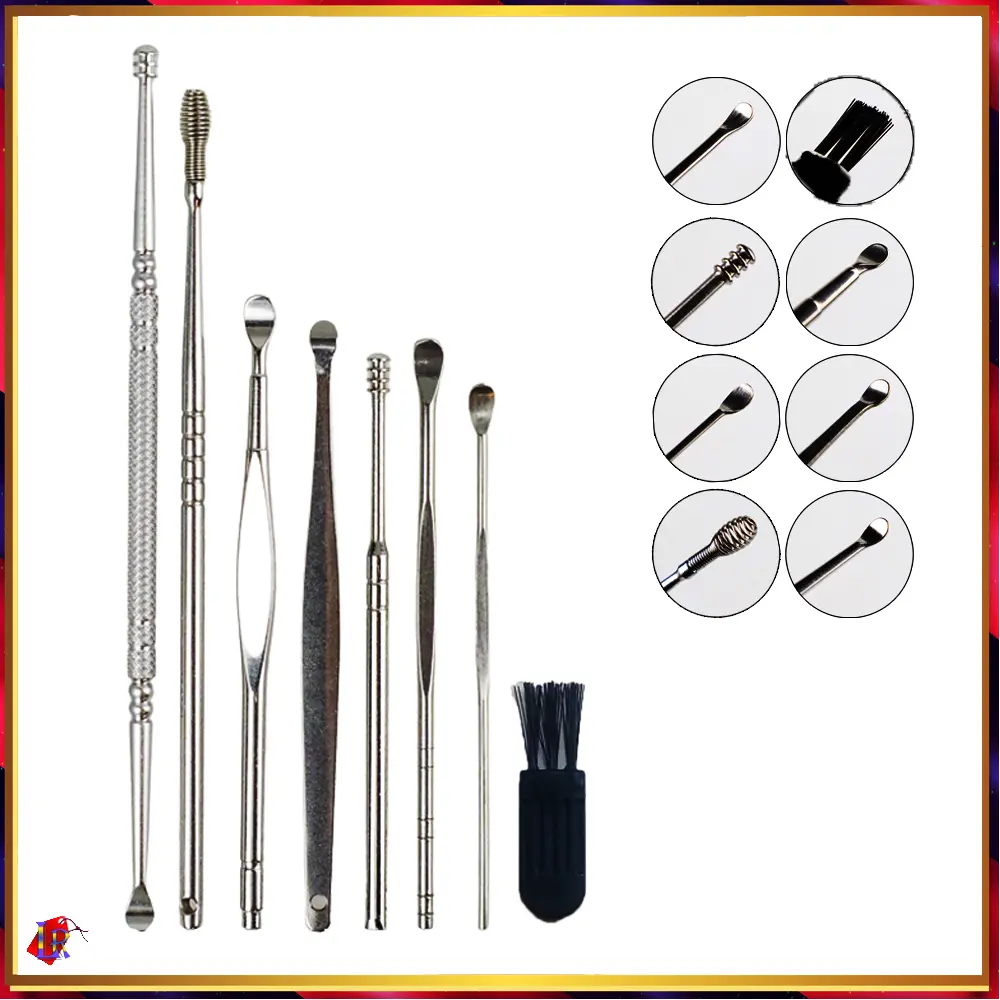 Set Alat Pembersih Telinga Korek Kuping Ear Wax Earpick Stainless