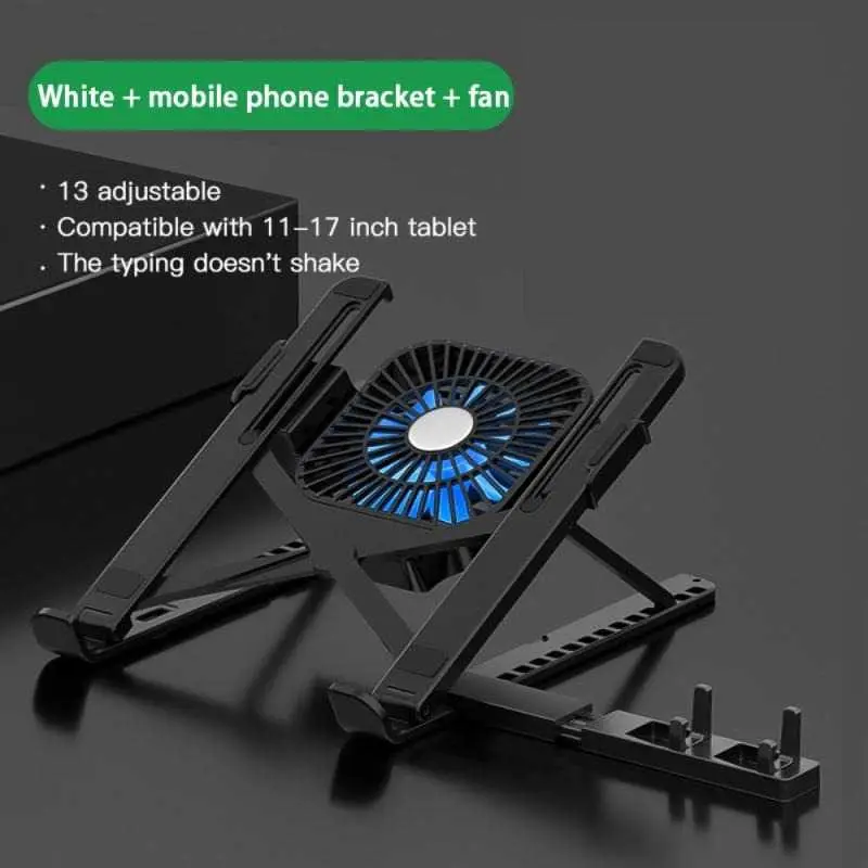 Portable Laptop Stand Foldable 13 Level with Cooling Fan