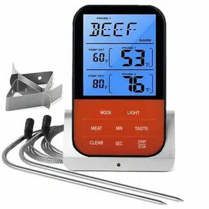 Wireless Kitchen Thermometer Timer Alarm Termometer Dapur Food Makanan