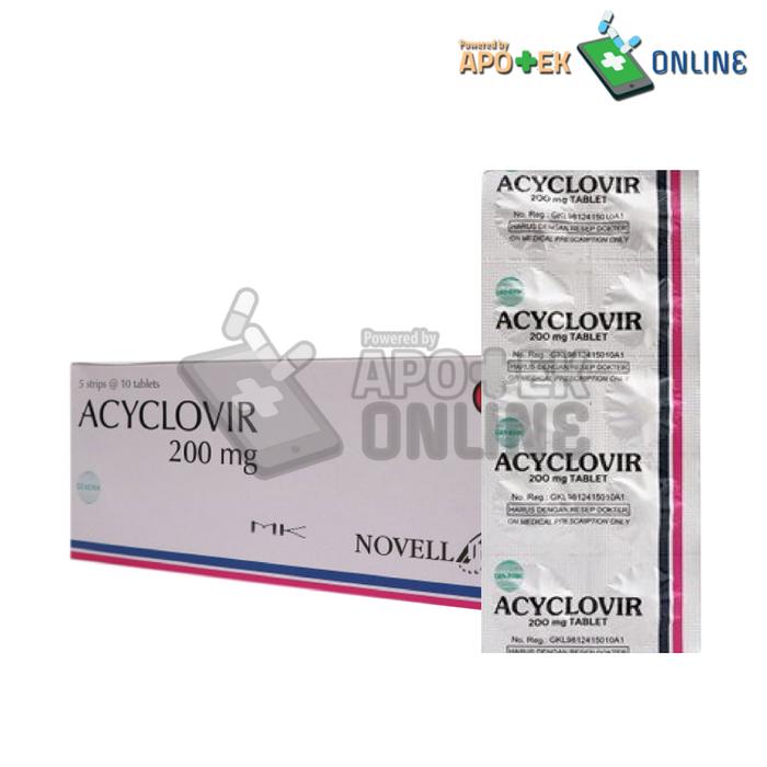ACYCLOVIR 200MG 1 STRIP 10 TABLET (Gen-Yarindo)