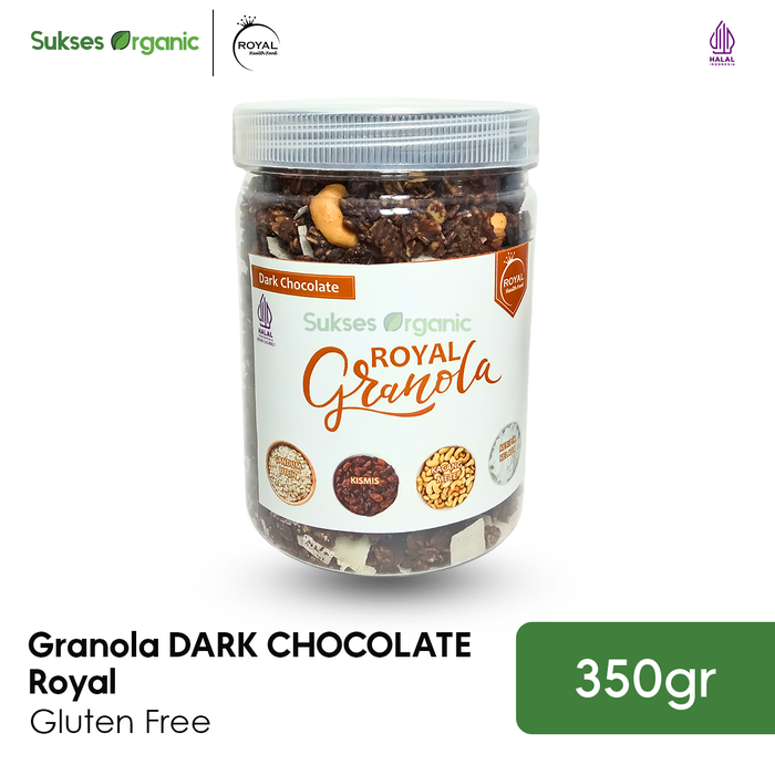 Gambar Granola JAR DARK CHOCOLATE Royal 350gr dari Sukses Organic Kota Tangerang Selatan Tokopedia