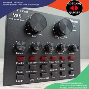 (CEK BAHAN) Soundcard V8 Taff Studio V8s 100% Originl Audio USB External Sound card