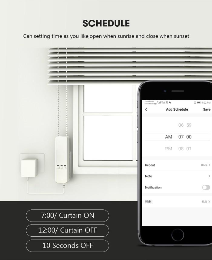 Tuya Automatic Smart Roller Blind Motor, Control Via Phone SmartLife app