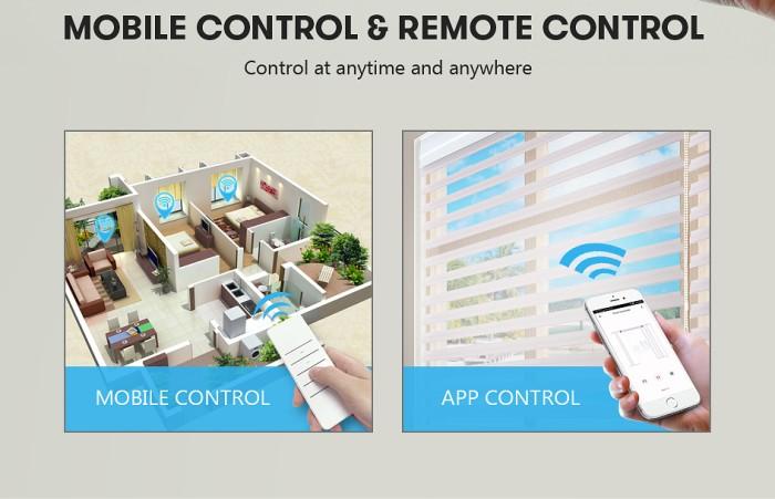 Tuya Automatic Smart Roller Blind Motor, Control Via Phone SmartLife app