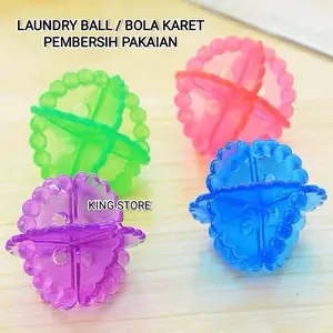MAGIC BALL LAUNDRY BOLA KARET ALAT BANTU PEMBERSIH PAKAIAN MESIN CUCI