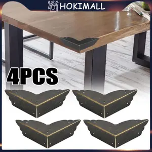 4PCS Perunggu Pelindung Sudut Kotak Kayu Siku Box Kotak Koper Pelindung Siku Sudut Meja 42MM