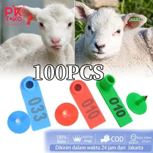 100PCS Eartag Kambing Domba Eartag Sapi Babi Penanda NOMOR 1-100