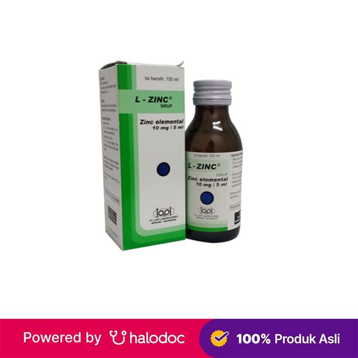 Gambar L-Zinc Sirup 100 ml - Obat Diare - Halodoc dari Apotek Zada Farma Bandung Kota Bandung Tokopedia
