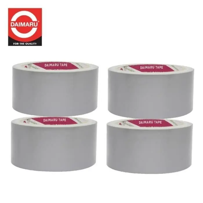 DAIMARU cloth tape 48mm x 12m 2"inch lakban silver abu-abu isolasi