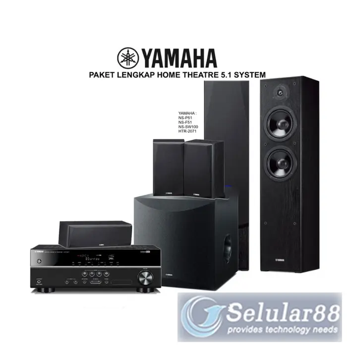 Yamaha HTR2071+NSSW100+NSF51+NSP51 Paket 5.1Kanal Home Theatre Audio