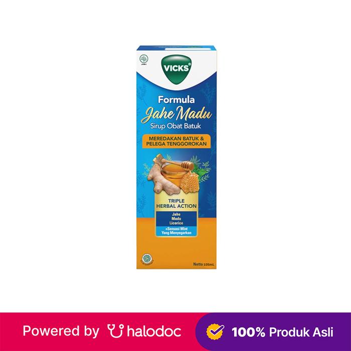 Gambar Vicks Formula Jahe Madu 105 ml - Obat Batuk & Flu - Halodoc dari Apotek Halomedika Dukuh Pakis Kota Surabaya Tokopedia