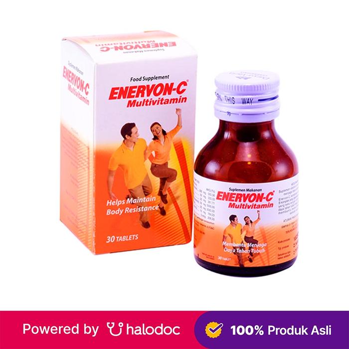 Gambar Enervon-C 30 Tablet - Vitamin C - Halodoc dari Apotek Baciro Yogyakarta Kota Yogyakarta Tokopedia