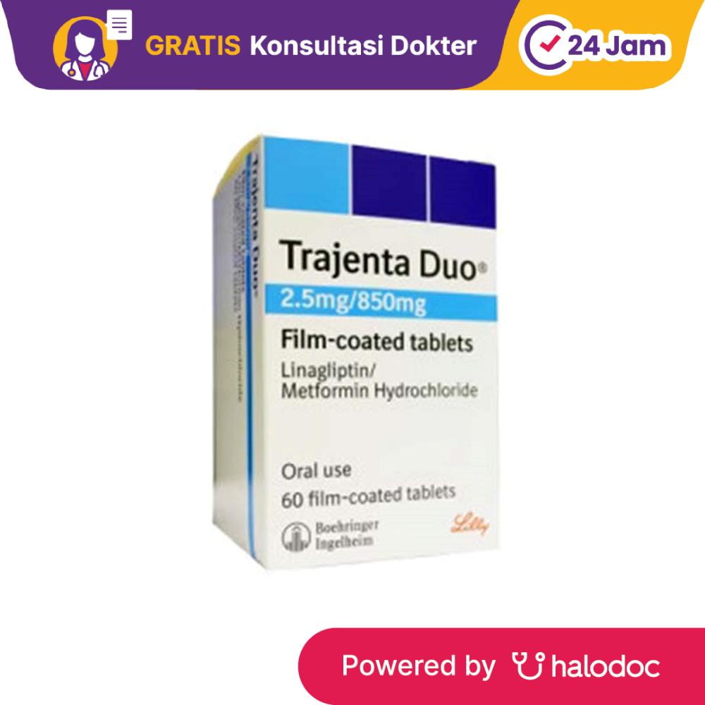Trajenta Duo 2.5 mg/850 mg 60 Tablet - Diabetes - Halodoc