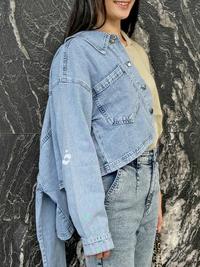 Gambar Shenelin Jaket Jeans Wanita Korean Look Vilia dari Shenelin Official Kota Tangerang 3 Tokopedia