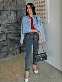 Gambar Shenelin Jaket Jeans Wanita Korean Look Vilia dari Shenelin Official Kota Tangerang 4 Tokopedia