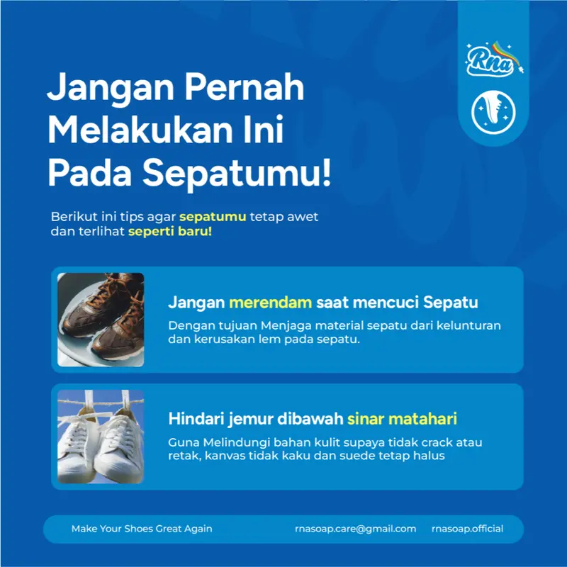 Rnasoap - Foam shoe cleaner pembersih sepatu praktis tanpa bilas kanvas kulit suede 100ml Free Lap 3