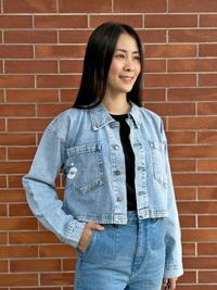 Gambar Shenelin Jaket Jeans Wanita Korean Look Vilia dari Shenelin Official Kota Tangerang 1 Tokopedia